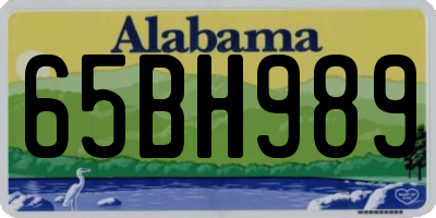 AL license plate 65BH989