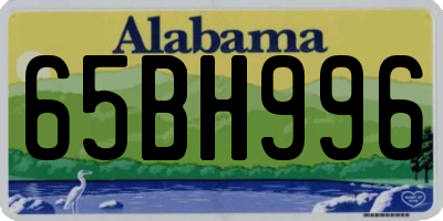 AL license plate 65BH996