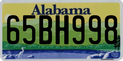 AL license plate 65BH998