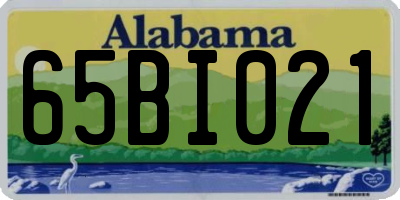 AL license plate 65BI021