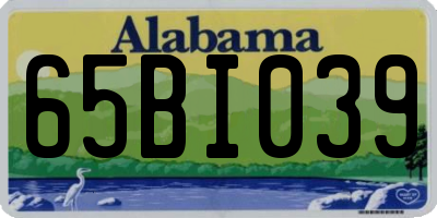 AL license plate 65BI039