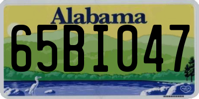 AL license plate 65BI047