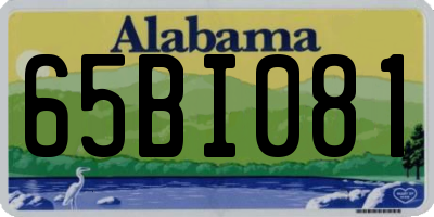 AL license plate 65BI081