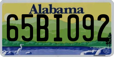 AL license plate 65BI092