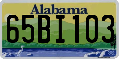 AL license plate 65BI103