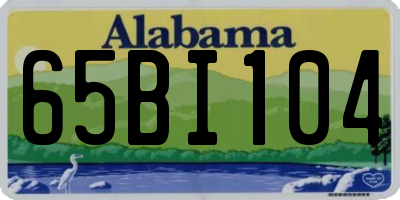 AL license plate 65BI104