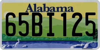 AL license plate 65BI125
