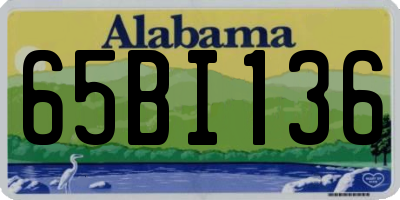 AL license plate 65BI136