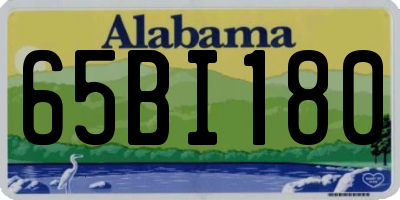 AL license plate 65BI180
