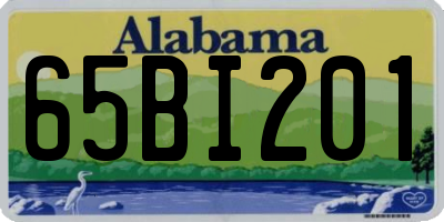 AL license plate 65BI201