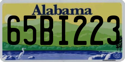 AL license plate 65BI223