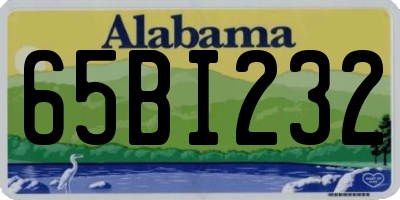 AL license plate 65BI232