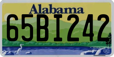 AL license plate 65BI242