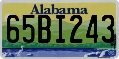 AL license plate 65BI243