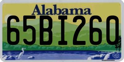 AL license plate 65BI260