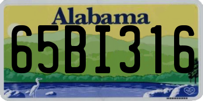AL license plate 65BI316