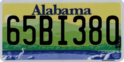 AL license plate 65BI380