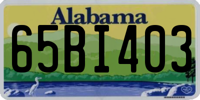 AL license plate 65BI403