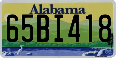 AL license plate 65BI418