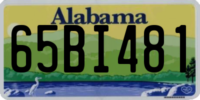 AL license plate 65BI481
