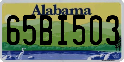 AL license plate 65BI503