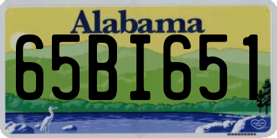 AL license plate 65BI651
