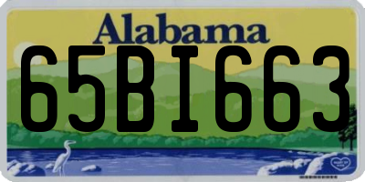 AL license plate 65BI663