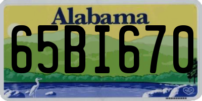 AL license plate 65BI670