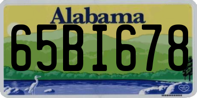 AL license plate 65BI678