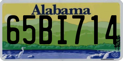 AL license plate 65BI714