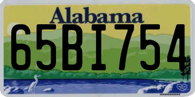 AL license plate 65BI754