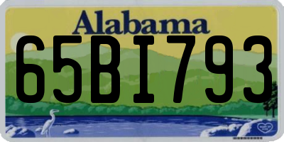 AL license plate 65BI793