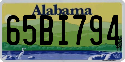 AL license plate 65BI794