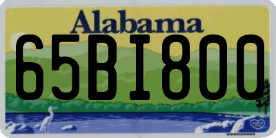 AL license plate 65BI800