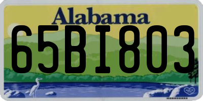 AL license plate 65BI803