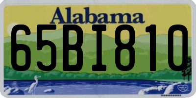 AL license plate 65BI810