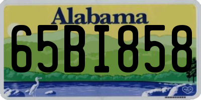AL license plate 65BI858