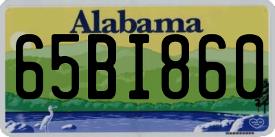 AL license plate 65BI860