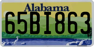 AL license plate 65BI863