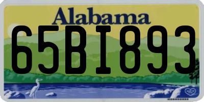 AL license plate 65BI893