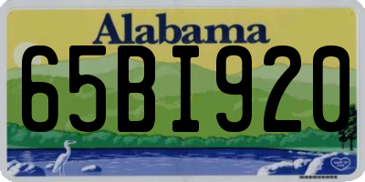 AL license plate 65BI920