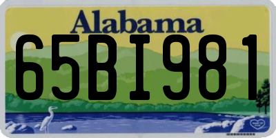 AL license plate 65BI981