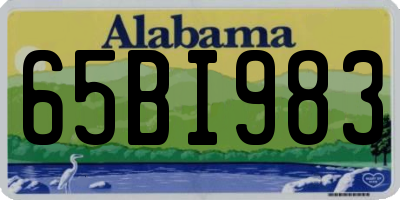 AL license plate 65BI983
