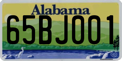 AL license plate 65BJ001
