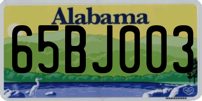 AL license plate 65BJ003