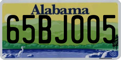 AL license plate 65BJ005