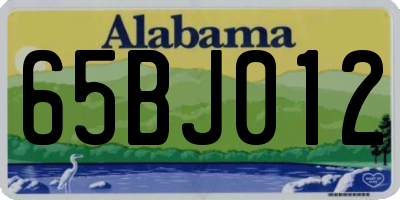 AL license plate 65BJ012