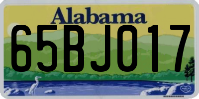 AL license plate 65BJ017
