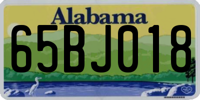 AL license plate 65BJ018