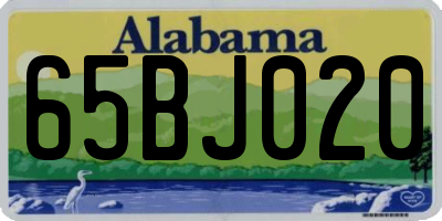 AL license plate 65BJ020